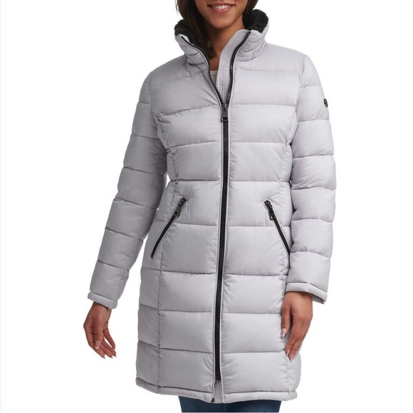 Andrew Marc Long Stretch Puffer Jacket - Picture 16 of 16